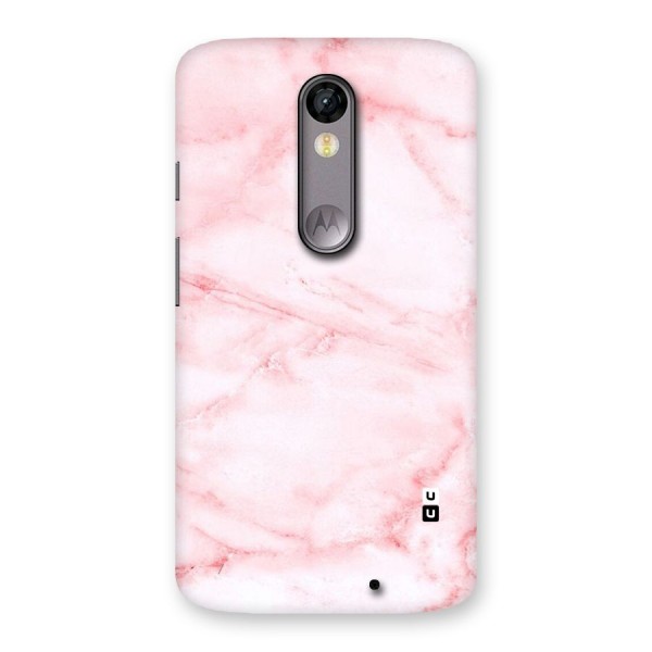 Pink Marble Print Back Case for Moto X Force