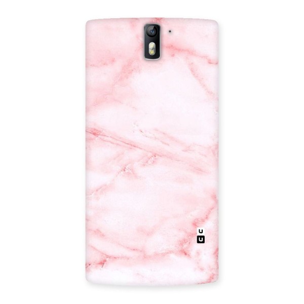 Pink Marble Print Back Case for One Plus One