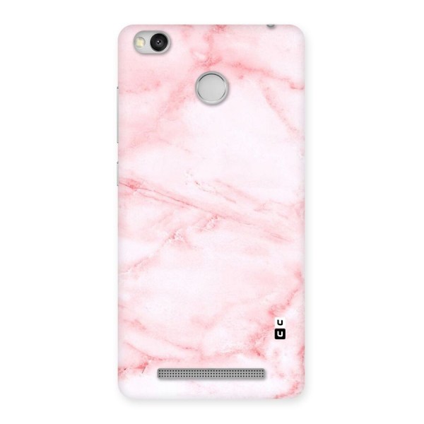 Pink Marble Print Back Case for Redmi 3S Prime