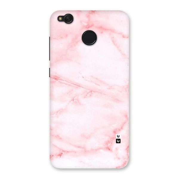 Pink Marble Print Back Case for Redmi 4