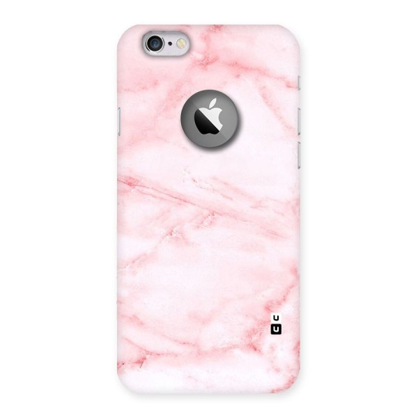 Pink Marble Print Back Case for iPhone 6 Logo Cut