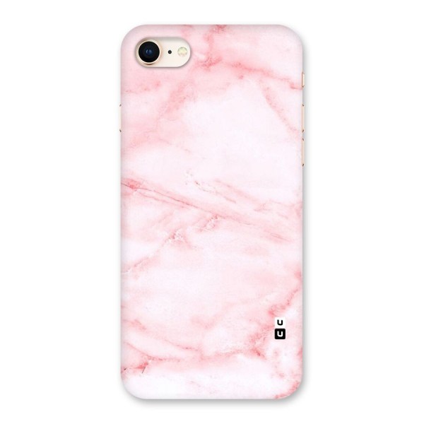 Pink Marble Print Back Case for iPhone 8