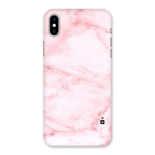 Pink Marble Print Back Case for iPhone X