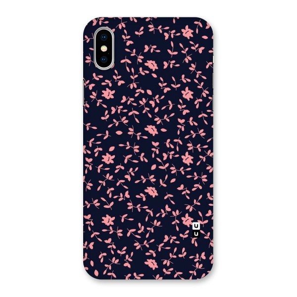Pink Plant Design Back Case for iPhone XS