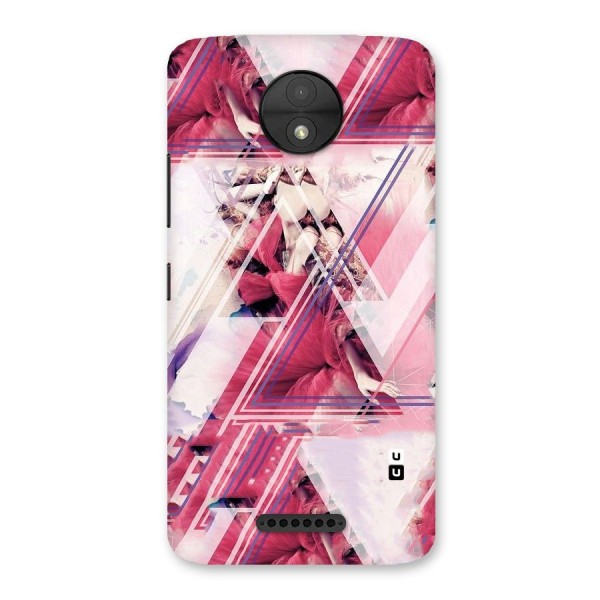 Pink Rose Abstract Back Case for Moto C