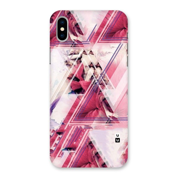 Pink Rose Abstract Back Case for iPhone X