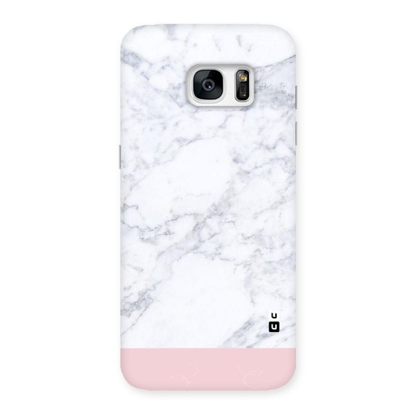 Pink White Merge Marble Back Case for Galaxy S7 Edge