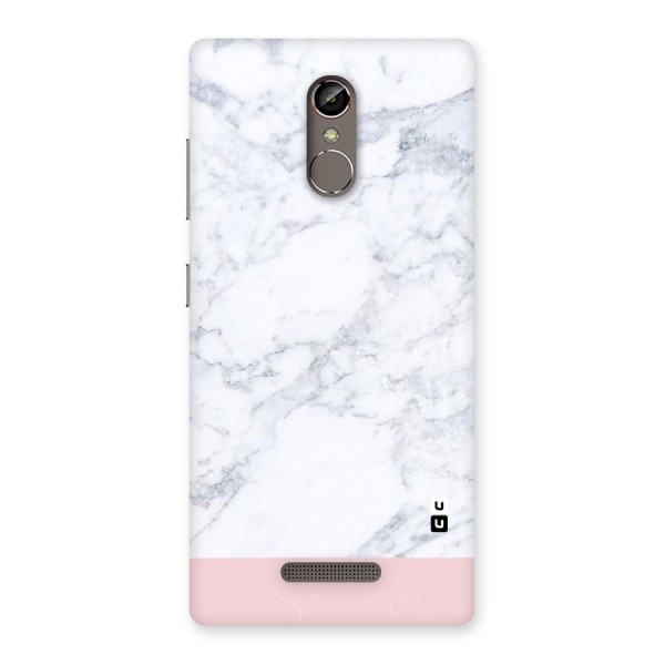 Pink White Merge Marble Back Case for Gionee S6s