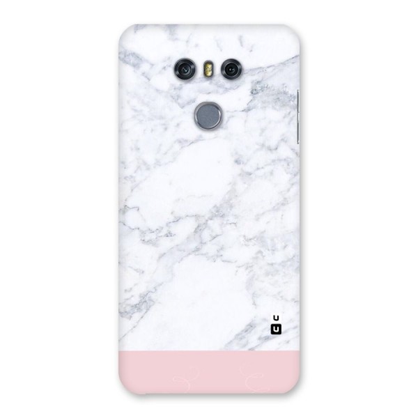 Pink White Merge Marble Back Case for LG G6