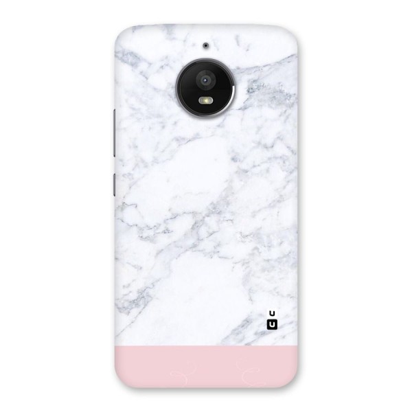 Pink White Merge Marble Back Case for Moto E4 Plus