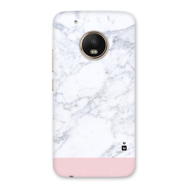 Pink White Merge Marble Back Case for Moto G5 Plus