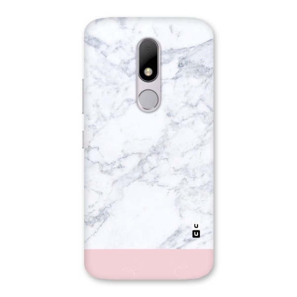 Pink White Merge Marble Back Case for Moto M