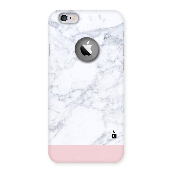 Pink White Merge Marble Back Case for iPhone 6 Logo Cut