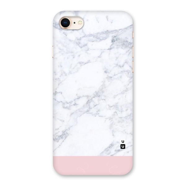 Pink White Merge Marble Back Case for iPhone 8