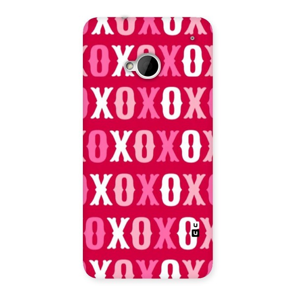 Pink White Xoxo Back Case for HTC One M7