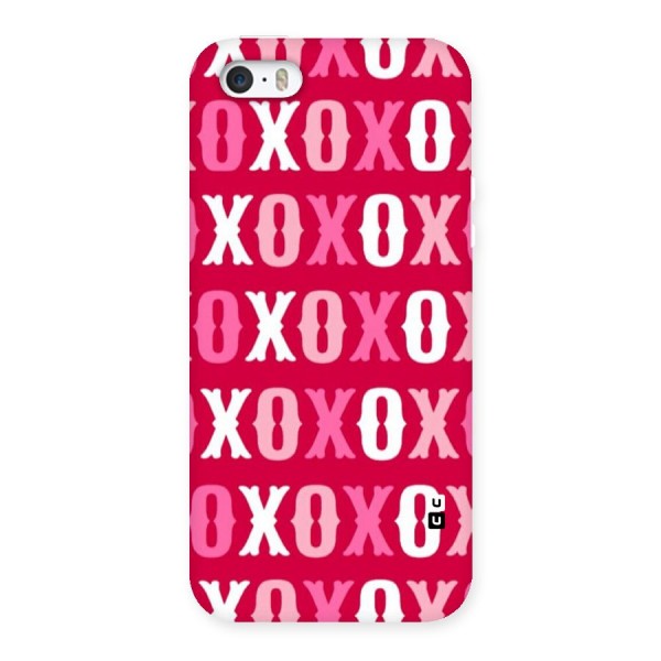 Pink White Xoxo Back Case for iPhone SE