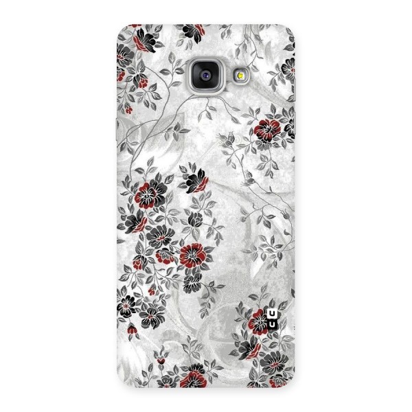 Pleasing Grey Floral Back Case for Galaxy A7 2016