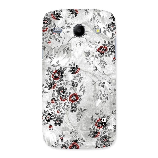 Pleasing Grey Floral Back Case for Galaxy Core