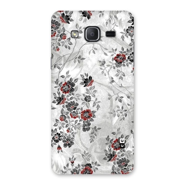 Pleasing Grey Floral Back Case for Galaxy On7 2015