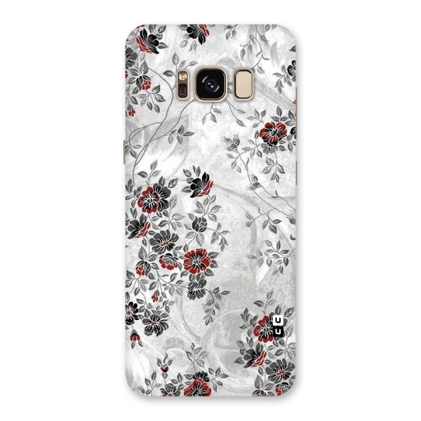 Pleasing Grey Floral Back Case for Galaxy S8