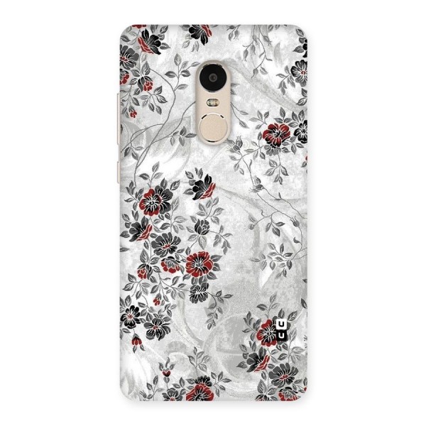 Pleasing Grey Floral Back Case for Xiaomi Redmi Note 4