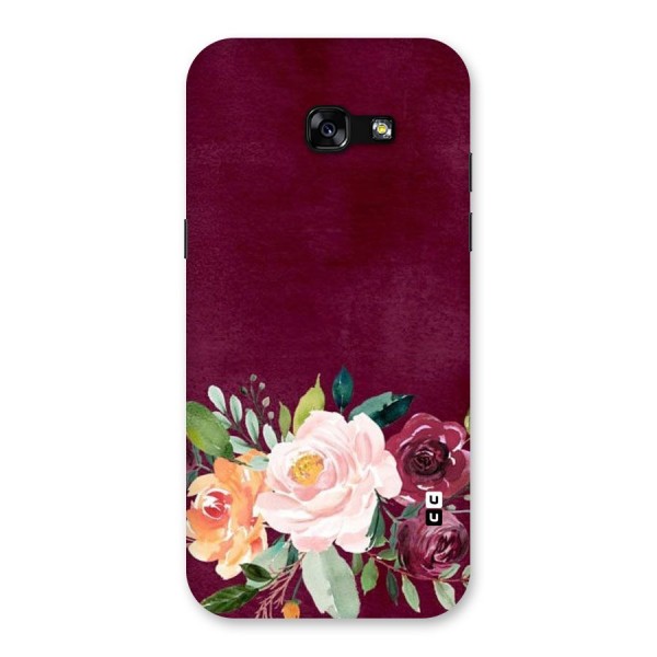 Plum Floral Design Back Case for Galaxy A5 2017