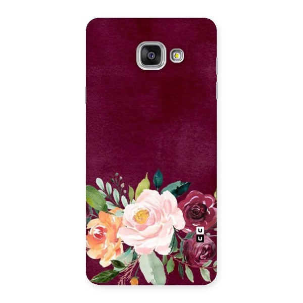 Plum Floral Design Back Case for Galaxy A7 2016