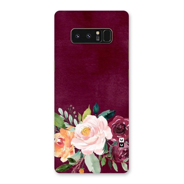 Plum Floral Design Back Case for Galaxy Note 8