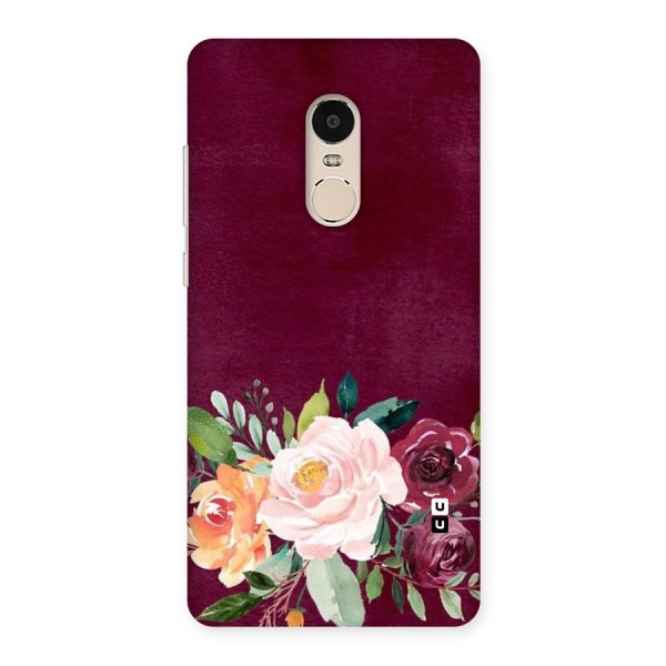 Plum Floral Design Back Case for Xiaomi Redmi Note 4