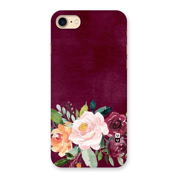 Plum Floral Design Back Case for iPhone 7