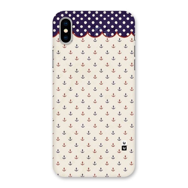 Polka Anchor Back Case for iPhone X