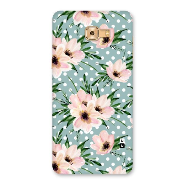 Polka Art Floral Back Case for Galaxy C9 Pro