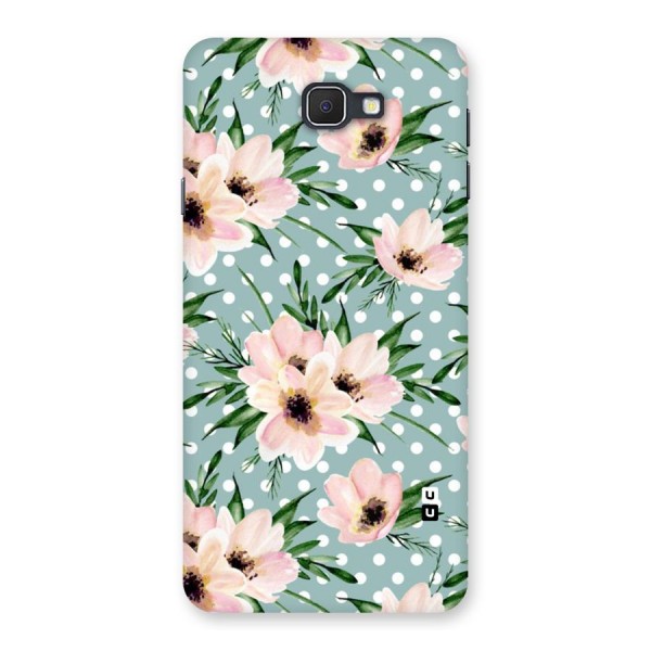 Polka Art Floral Back Case for Galaxy On7 2016