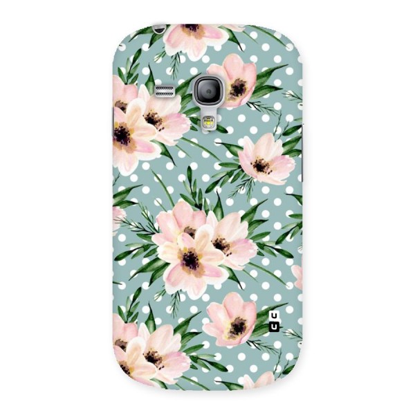 Polka Art Floral Back Case for Galaxy S3 Mini