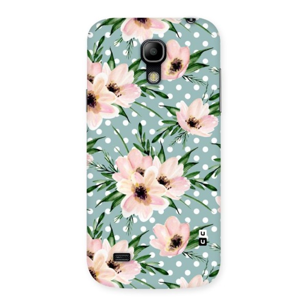 Polka Art Floral Back Case for Galaxy S4 Mini