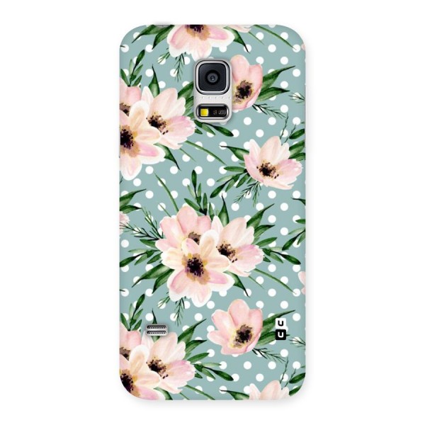 Polka Art Floral Back Case for Galaxy S5 Mini