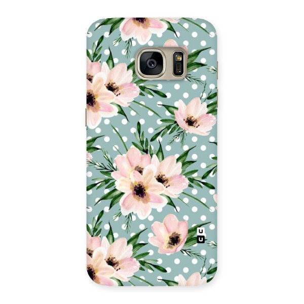 Polka Art Floral Back Case for Galaxy S7