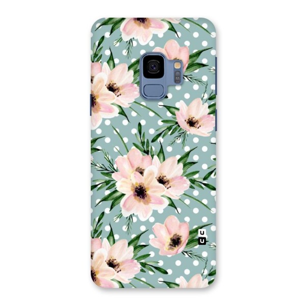 Polka Art Floral Back Case for Galaxy S9