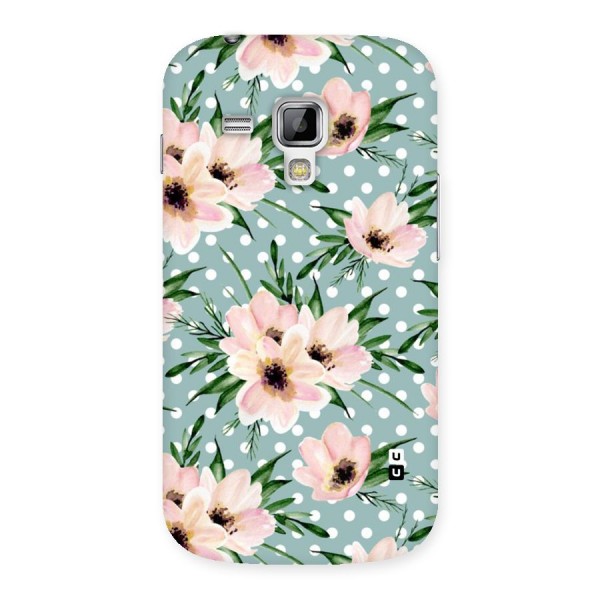 Polka Art Floral Back Case for Galaxy S Duos