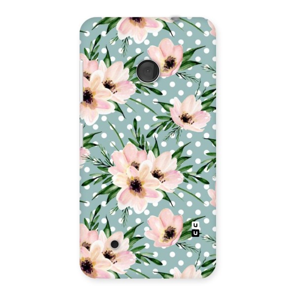 Polka Art Floral Back Case for Lumia 530