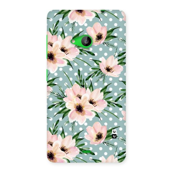 Polka Art Floral Back Case for Lumia 535