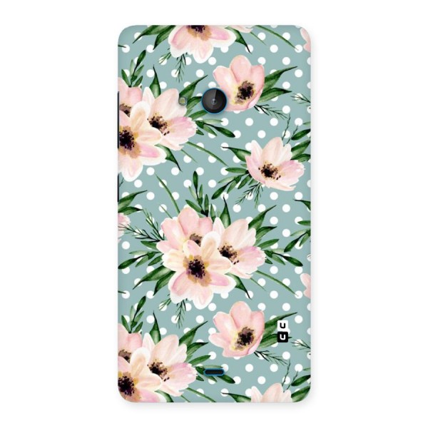 Polka Art Floral Back Case for Lumia 540