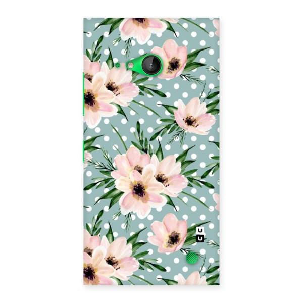 Polka Art Floral Back Case for Lumia 730