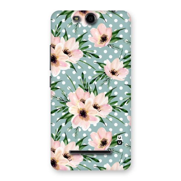 Polka Art Floral Back Case for Micromax Canvas Juice 3 Q392