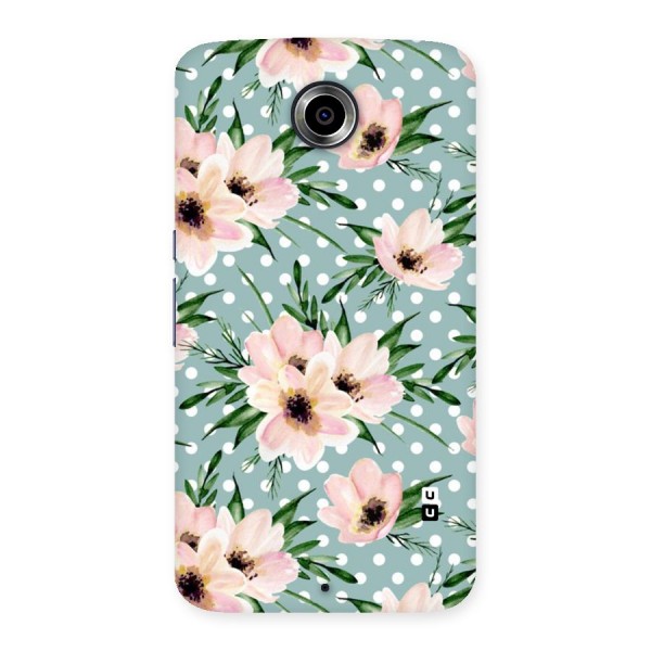 Polka Art Floral Back Case for Nexsus 6