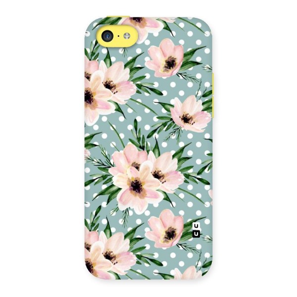 Polka Art Floral Back Case for iPhone 5C