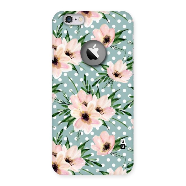 Polka Art Floral Back Case for iPhone 6 Logo Cut