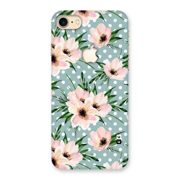 Polka Art Floral Back Case for iPhone 7 Apple Cut