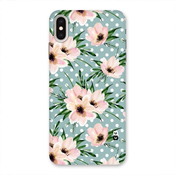 Polka Art Floral Back Case for iPhone XS Max