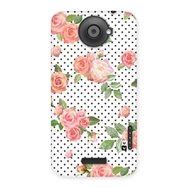 Polka Bloom White Back Case for HTC One X